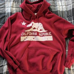 California Republic Burgundy Hoodie